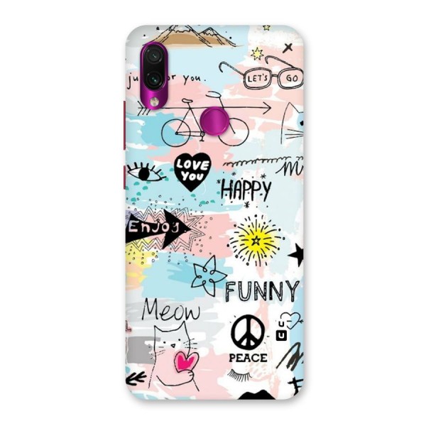 Peace And Funny Back Case for Redmi Note 7 Pro