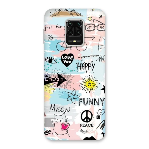 Peace And Funny Back Case for Redmi Note 9 Pro