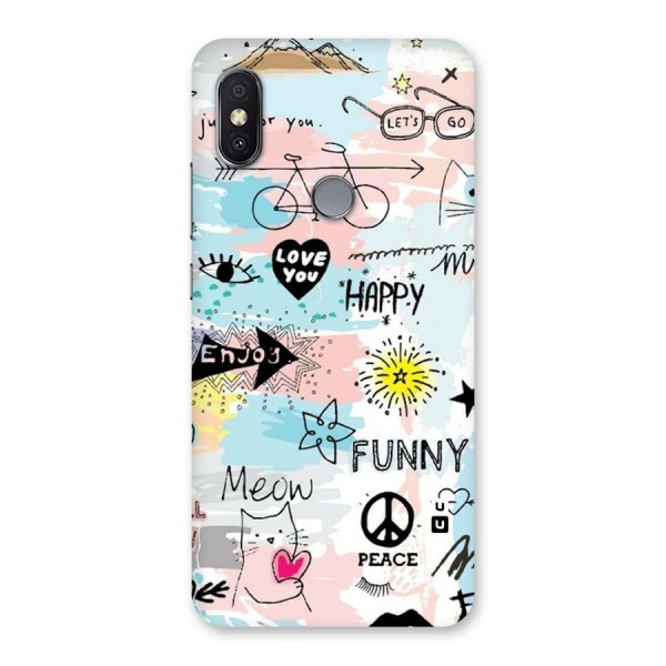 Peace And Funny Back Case for Redmi Y2