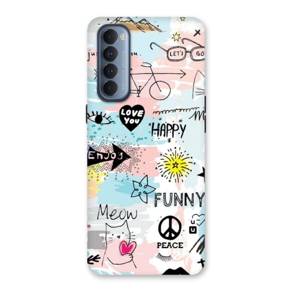 Peace And Funny Back Case for Reno4 Pro