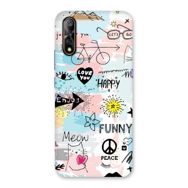 Peace And Funny Back Case for Vivo S1