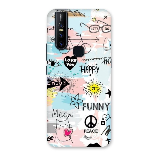 Peace And Funny Back Case for Vivo V15