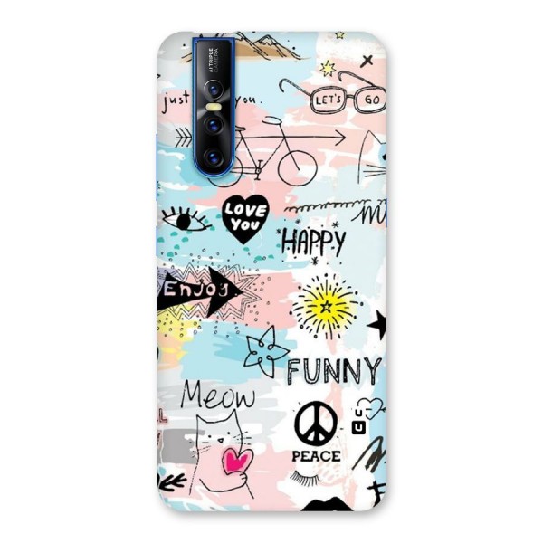 Peace And Funny Back Case for Vivo V15 Pro