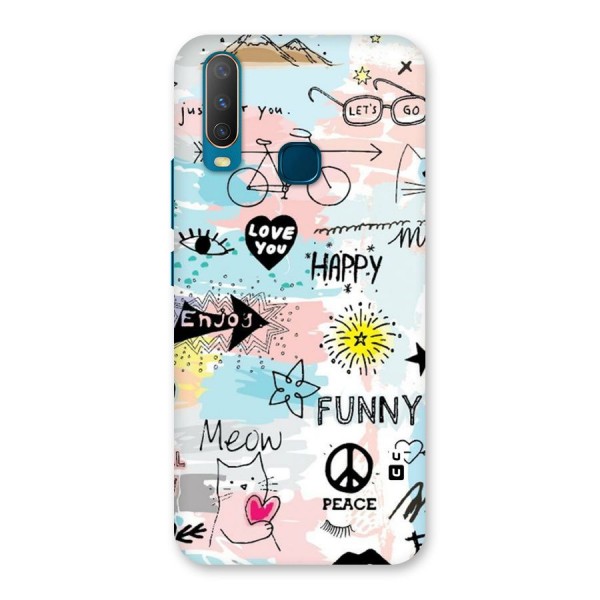Peace And Funny Back Case for Vivo Y12