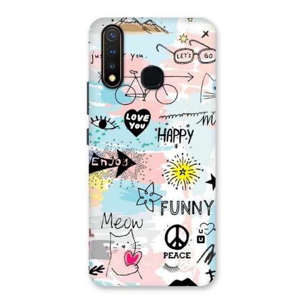 Peace And Funny Back Case for Vivo Y19