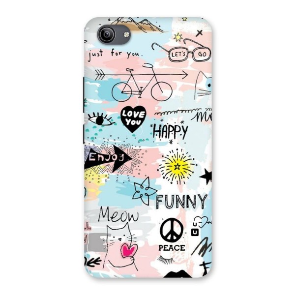 Peace And Funny Back Case for Vivo Y81i