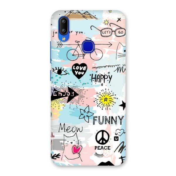 Peace And Funny Back Case for Vivo Y91