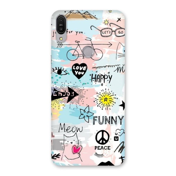 Peace And Funny Back Case for Zenfone Max Pro M1