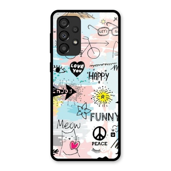 Peace And Funny Glass Back Case for Galaxy A33 5G