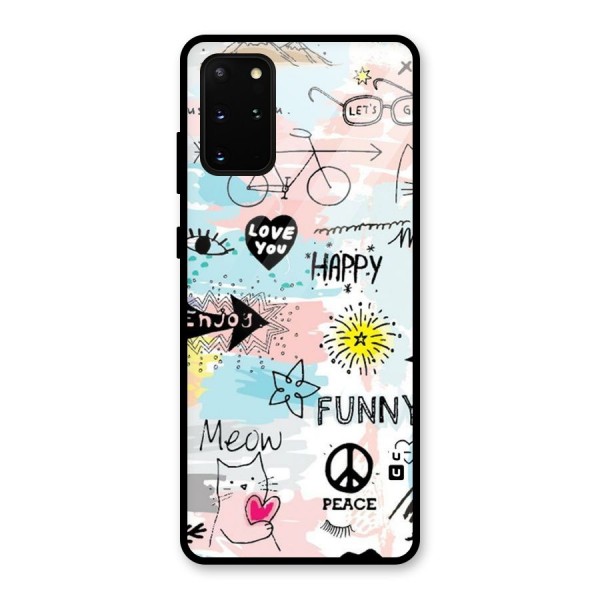 Peace And Funny Glass Back Case for Galaxy S20 Plus