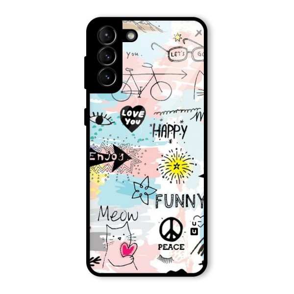 Peace And Funny Glass Back Case for Galaxy S21 Plus