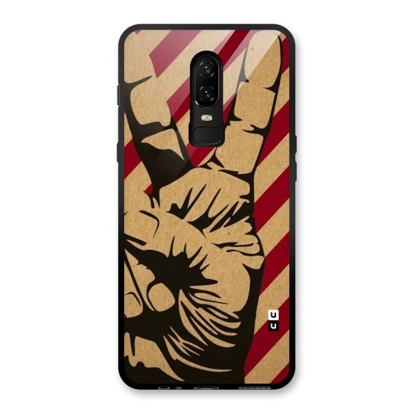 Peace Stripes Glass Back Case for OnePlus 6