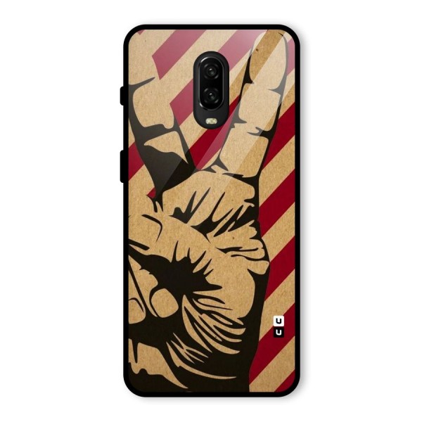 Peace Stripes Glass Back Case for OnePlus 6T