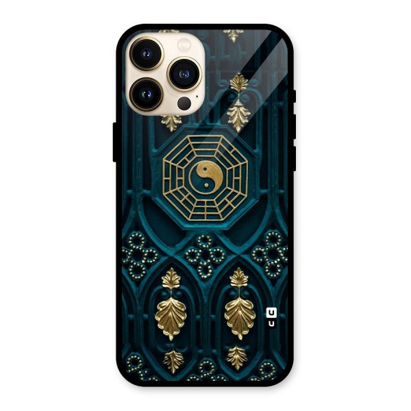Peace Web Design Glass Back Case for iPhone 13 Pro Max