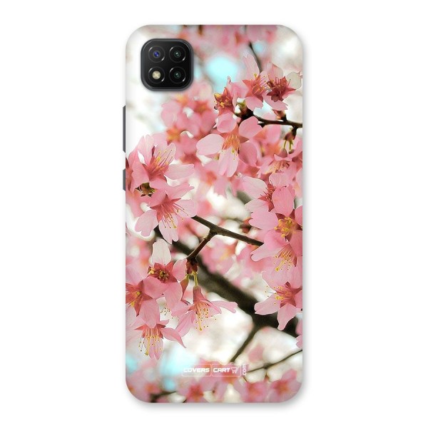 Peach Floral Back Case for Poco C3