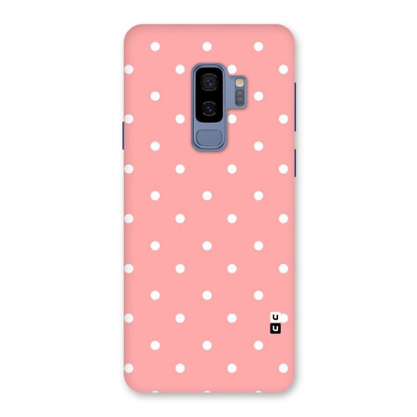 Peach Polka Pattern Back Case for Galaxy S9 Plus