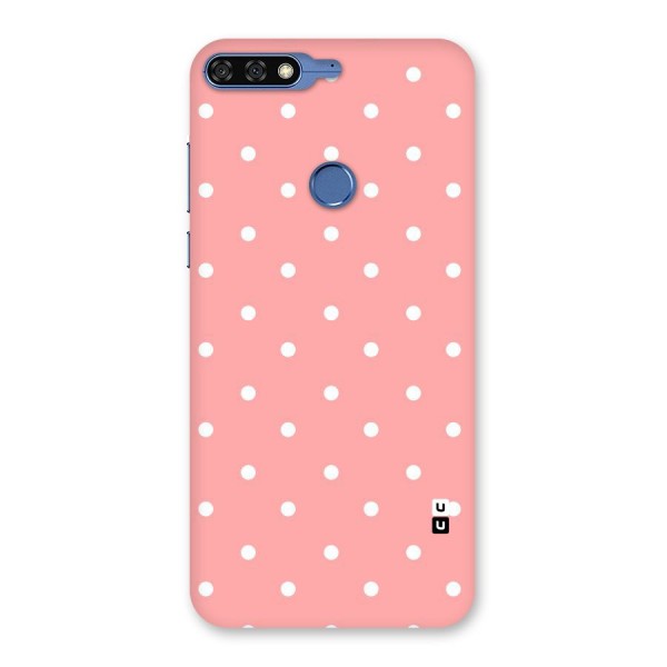 Peach Polka Pattern Back Case for Honor 7C