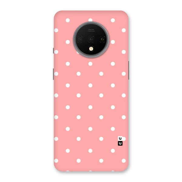 Peach Polka Pattern Back Case for OnePlus 7T