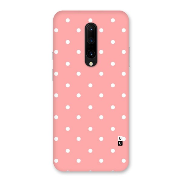 Peach Polka Pattern Back Case for OnePlus 7 Pro