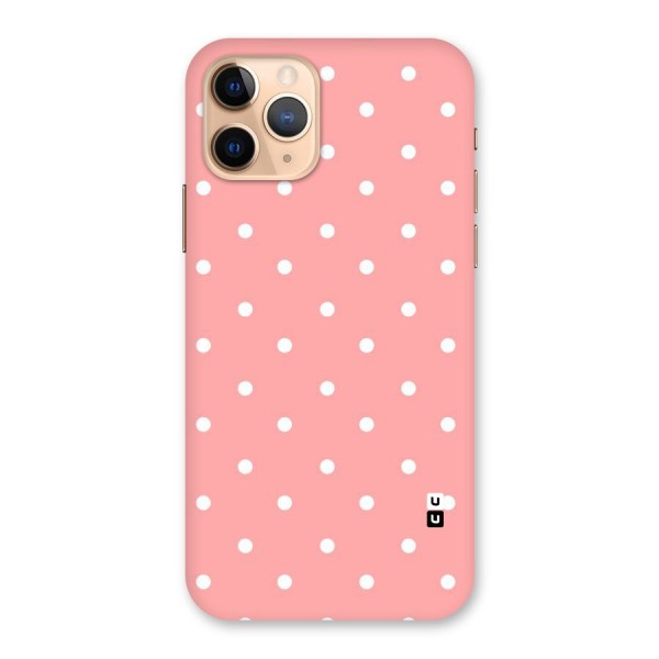 Peach Polka Pattern Back Case for iPhone 11 Pro