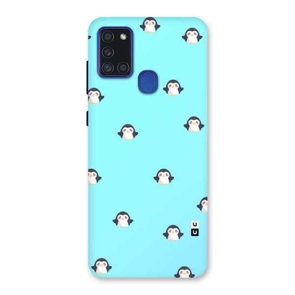 Penguins Pattern Print Back Case for Galaxy A21s
