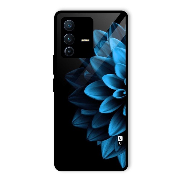 Petals In Blue Glass Back Case for Vivo V23 Pro