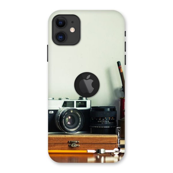 Photographer Desk Back Case for iPhone 11 Logo Cut