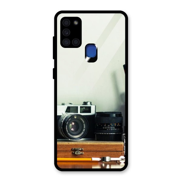 Photographer Desk Glass Back Case for Galaxy A21s