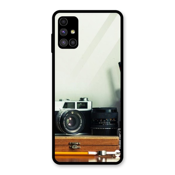 Photographer Desk Glass Back Case for Galaxy M51