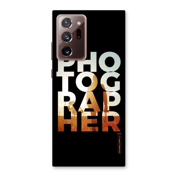 Photographer Typography Back Case for Galaxy Note 20 Ultra