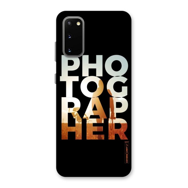 Photographer Typography Back Case for Galaxy S20