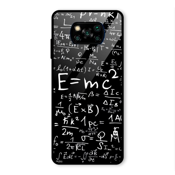 Physics Equation Glass Back Case for Poco X3 Pro