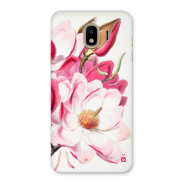Pink Beautiful Flower Back Case for Galaxy J4