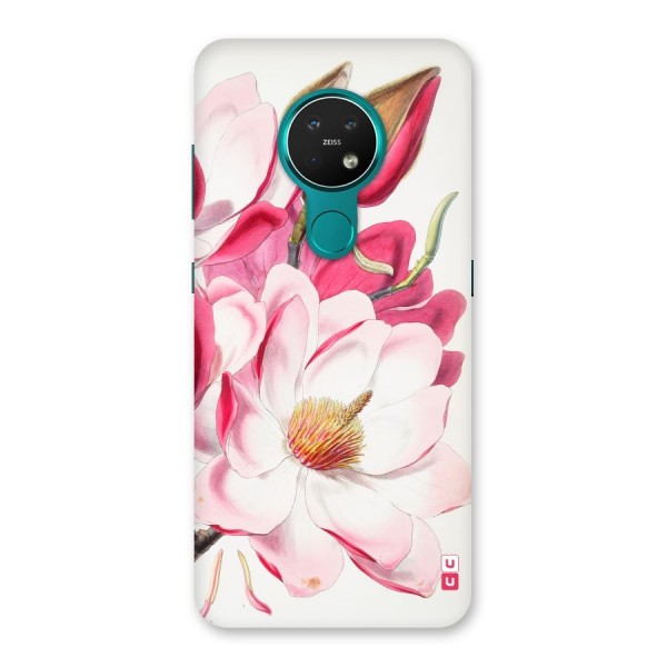 Pink Beautiful Flower Back Case for Nokia 7.2