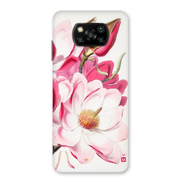 Pink Beautiful Flower Back Case for Poco X3