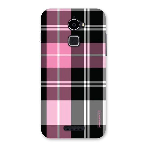 Pink Black Check Back Case for Coolpad Note 3 Lite