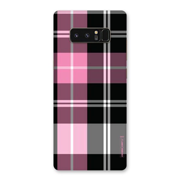 Pink Black Check Back Case for Galaxy Note 8