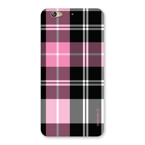 Pink Black Check Back Case for Gionee S6