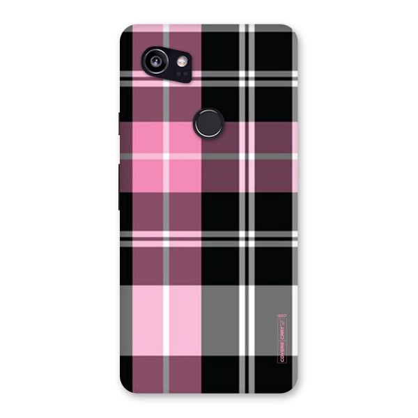 Pink Black Check Back Case for Google Pixel 2 XL
