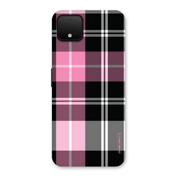 Pink Black Check Back Case for Google Pixel 4 XL