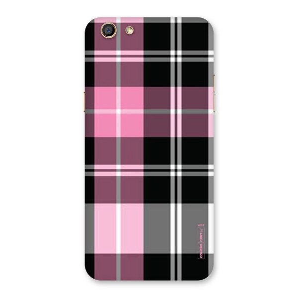 Pink Black Check Back Case for Oppo F3