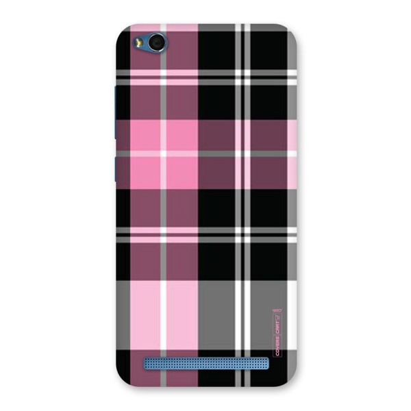 Pink Black Check Back Case for Redmi 5A