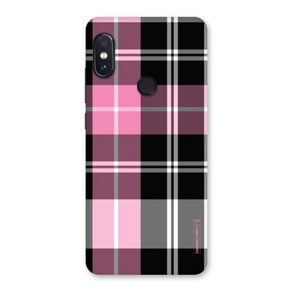 Pink Black Check Back Case for Redmi Note 5 Pro