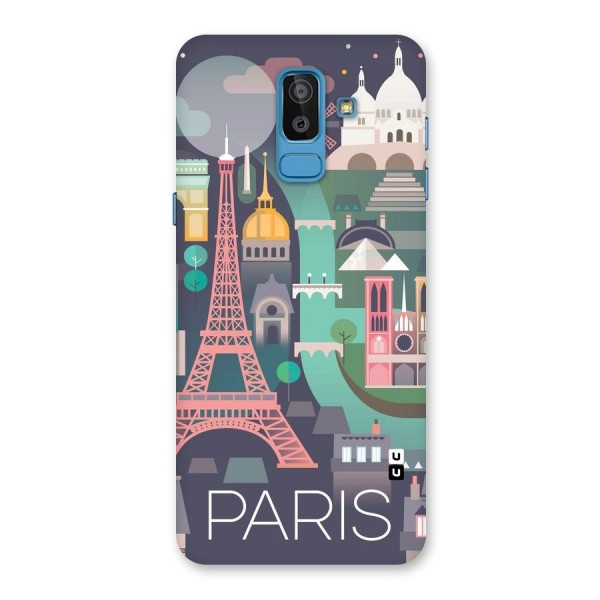 Pink Cute Tower Back Case for Galaxy J8