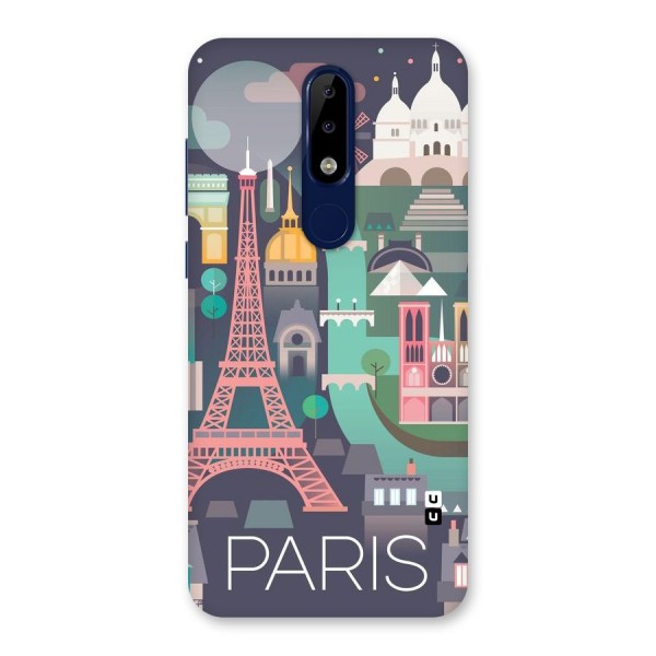 Pink Cute Tower Back Case for Nokia 5.1 Plus