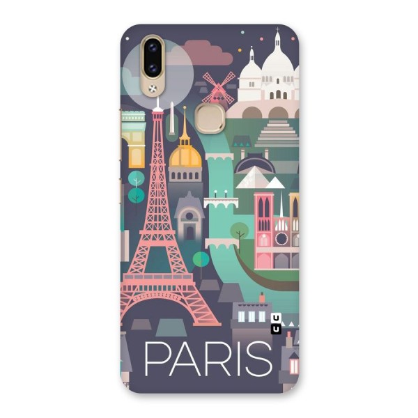 Pink Cute Tower Back Case for Vivo V9 Youth