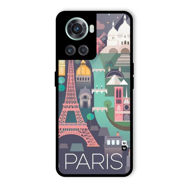 Pink Cute Tower Glass Back Case for OnePlus 10R