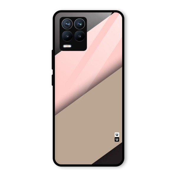 Pink Diagonal Glass Back Case for Realme 8 Pro