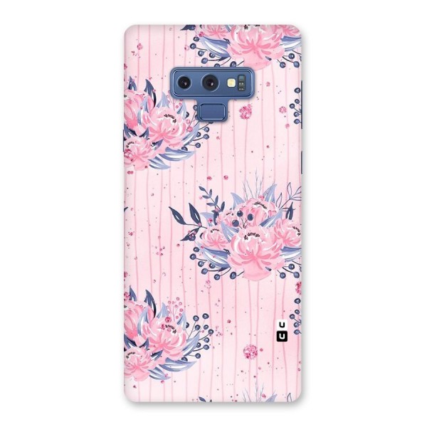 Pink Floral and Stripes Back Case for Galaxy Note 9