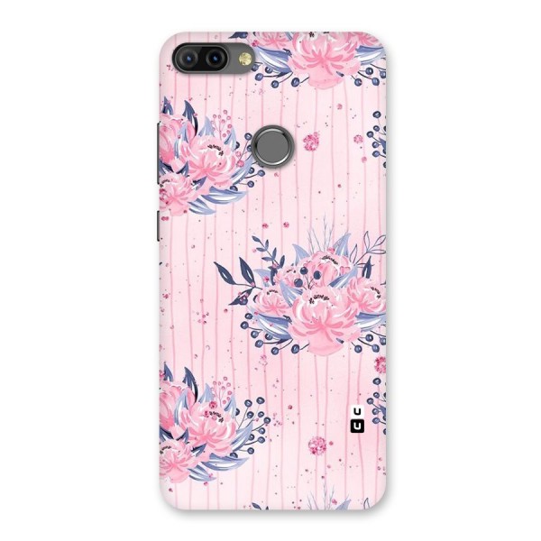 Pink Floral and Stripes Back Case for Infinix Hot 6 Pro